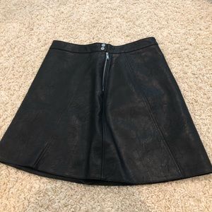 Zara Leather Black Skirt